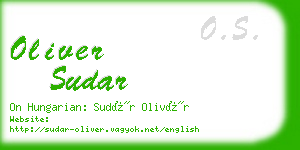 oliver sudar business card